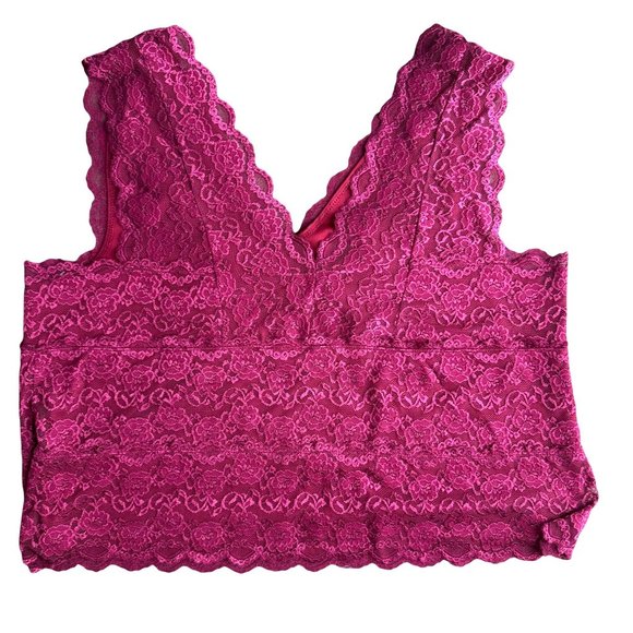 George Womens Lace Babydoll Top 26W Empire‎ Waist Scalloped Stretch Y2K Vintage - Picture 6 of 7